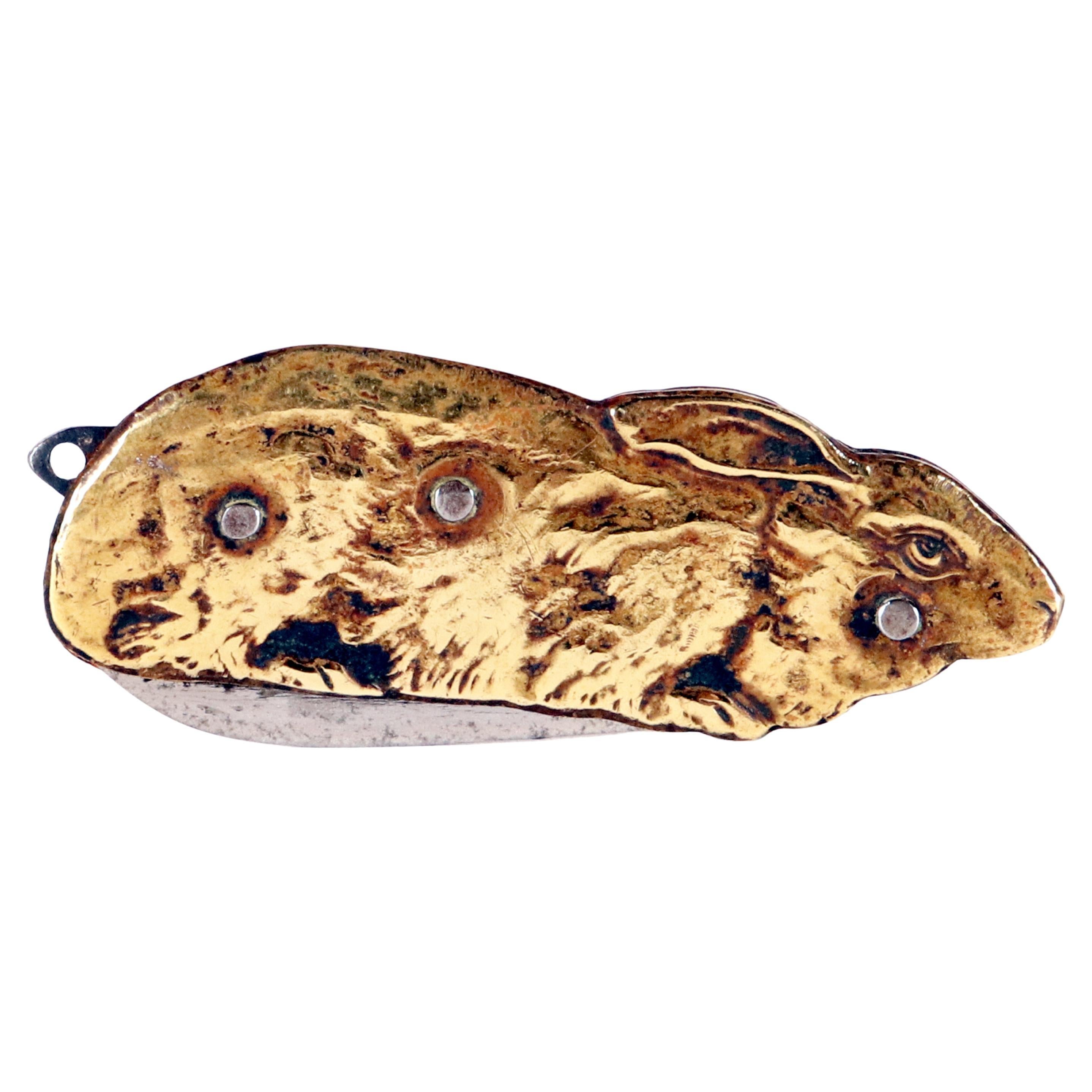 Antique figurative pocket knife, France 1920. For Sale