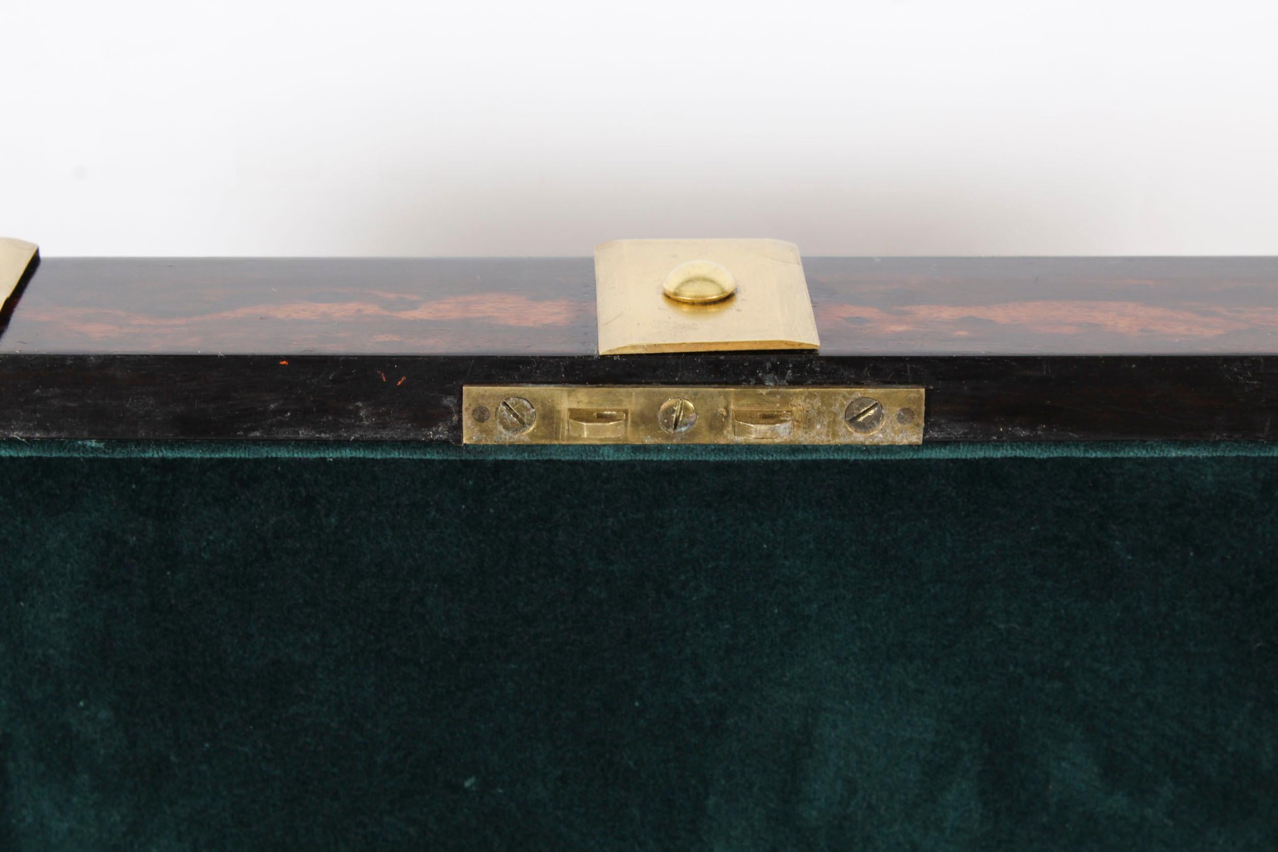 Antique Figured Coromandel Brass Box / Casket 19th Century 13
