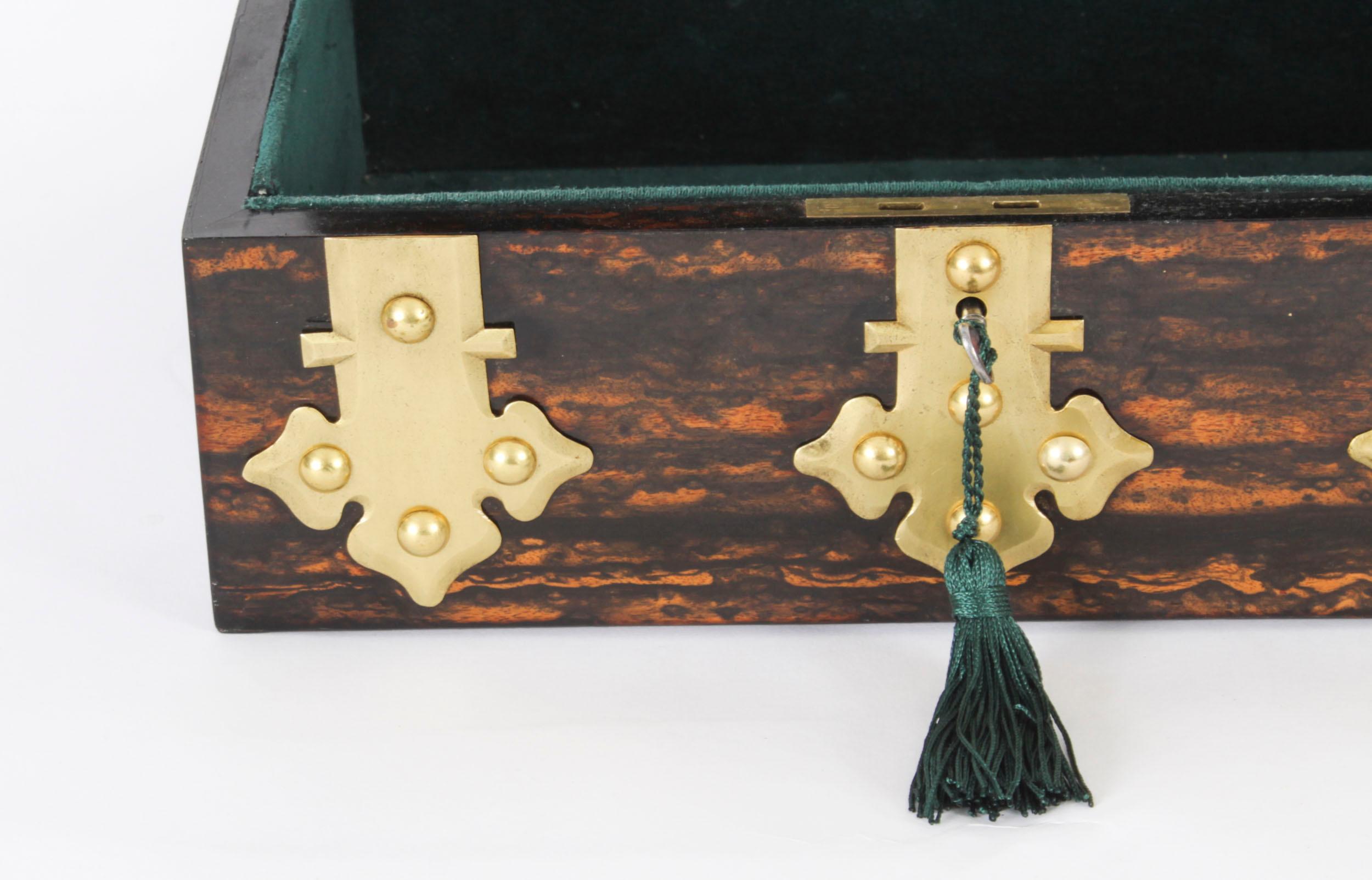 Antique Figured Coromandel Brass Box / Casket 19th Century 2