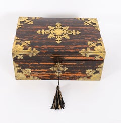 Antiguo cofre para joyas Coromandel de Toulmin & Gale Siglo XIX