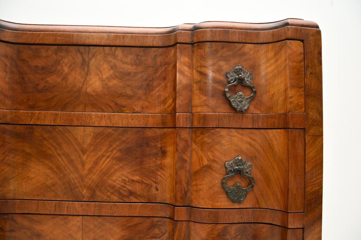 Antique Figured Walnut Chest of Drawers For Sale 5