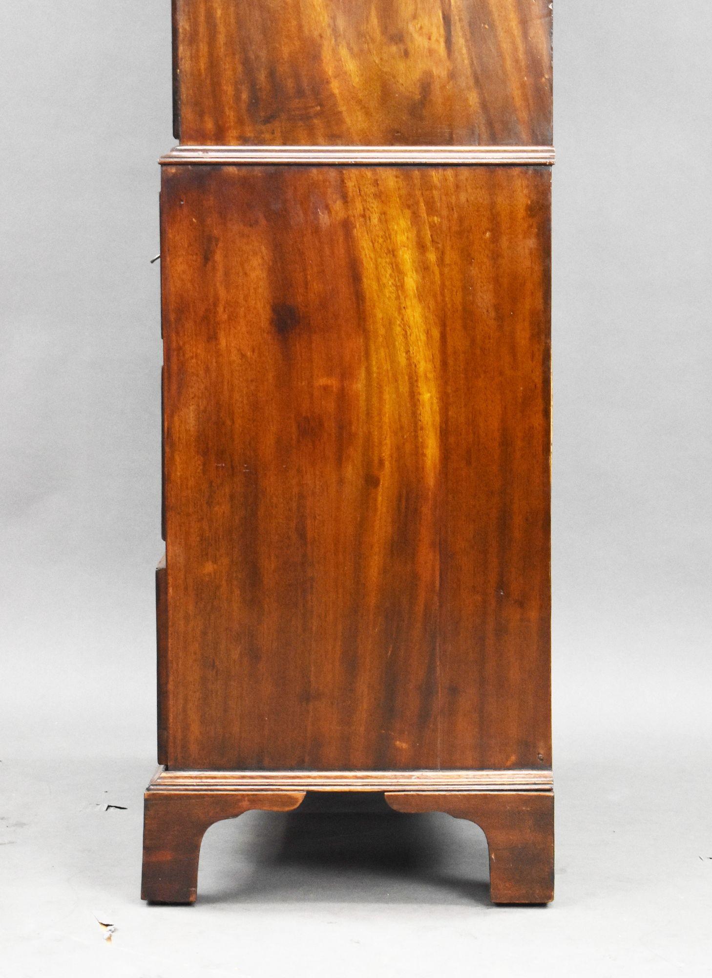 Antique Figured Walnut Chest on Chest in vendita 4