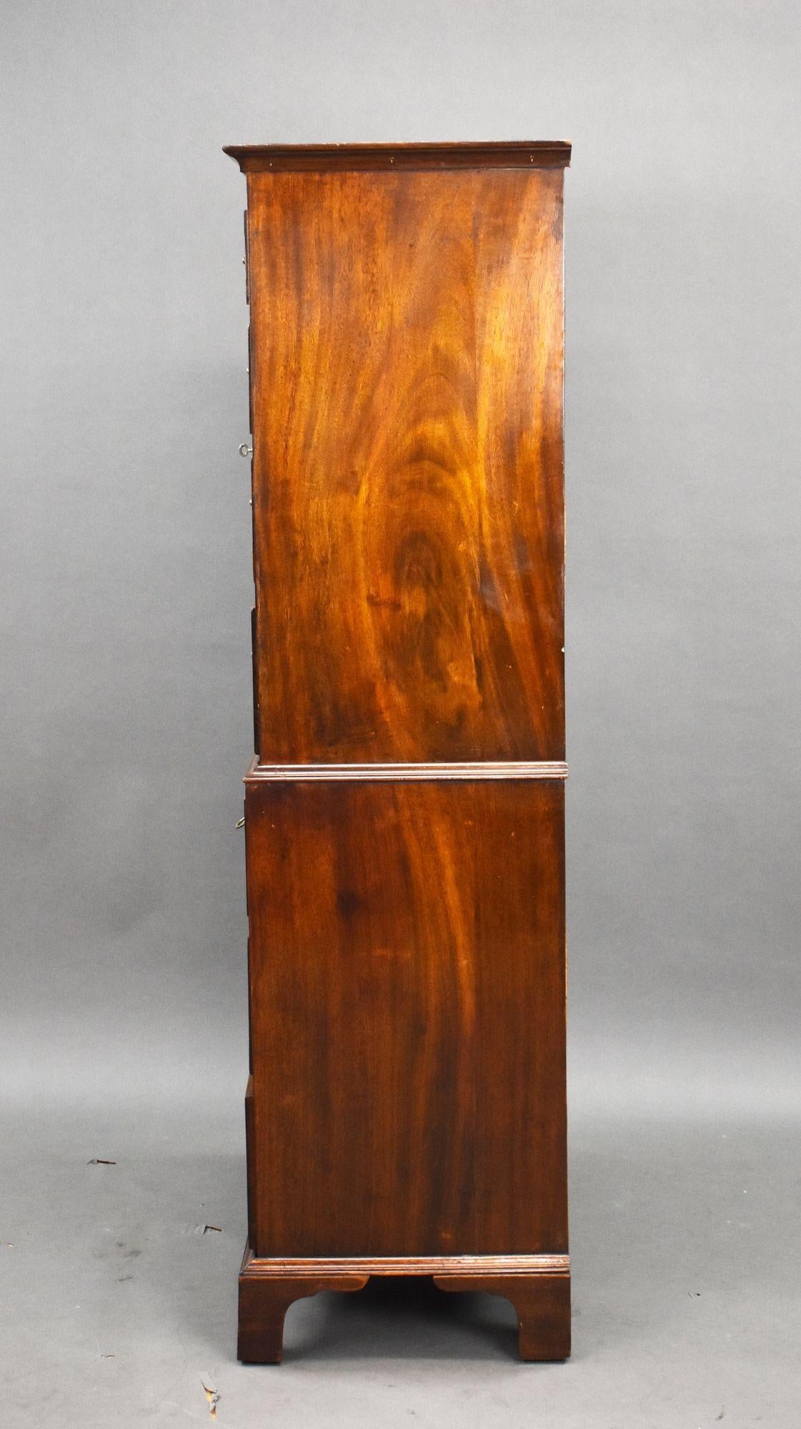 Antique Figured Walnut Chest on Chest In condizioni buone in vendita a Chelmsford, Essex