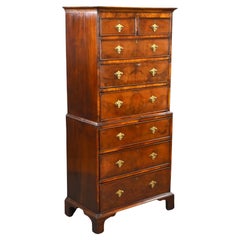 Antique Figured Walnut Chest on Chest