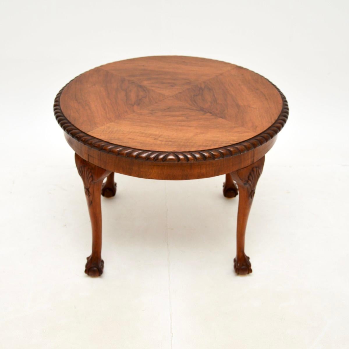 Queen Anne Antique Figured Walnut Coffee Table