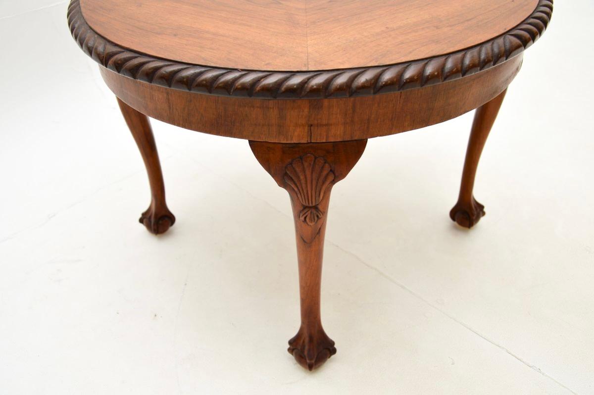 British Antique Figured Walnut Coffee Table