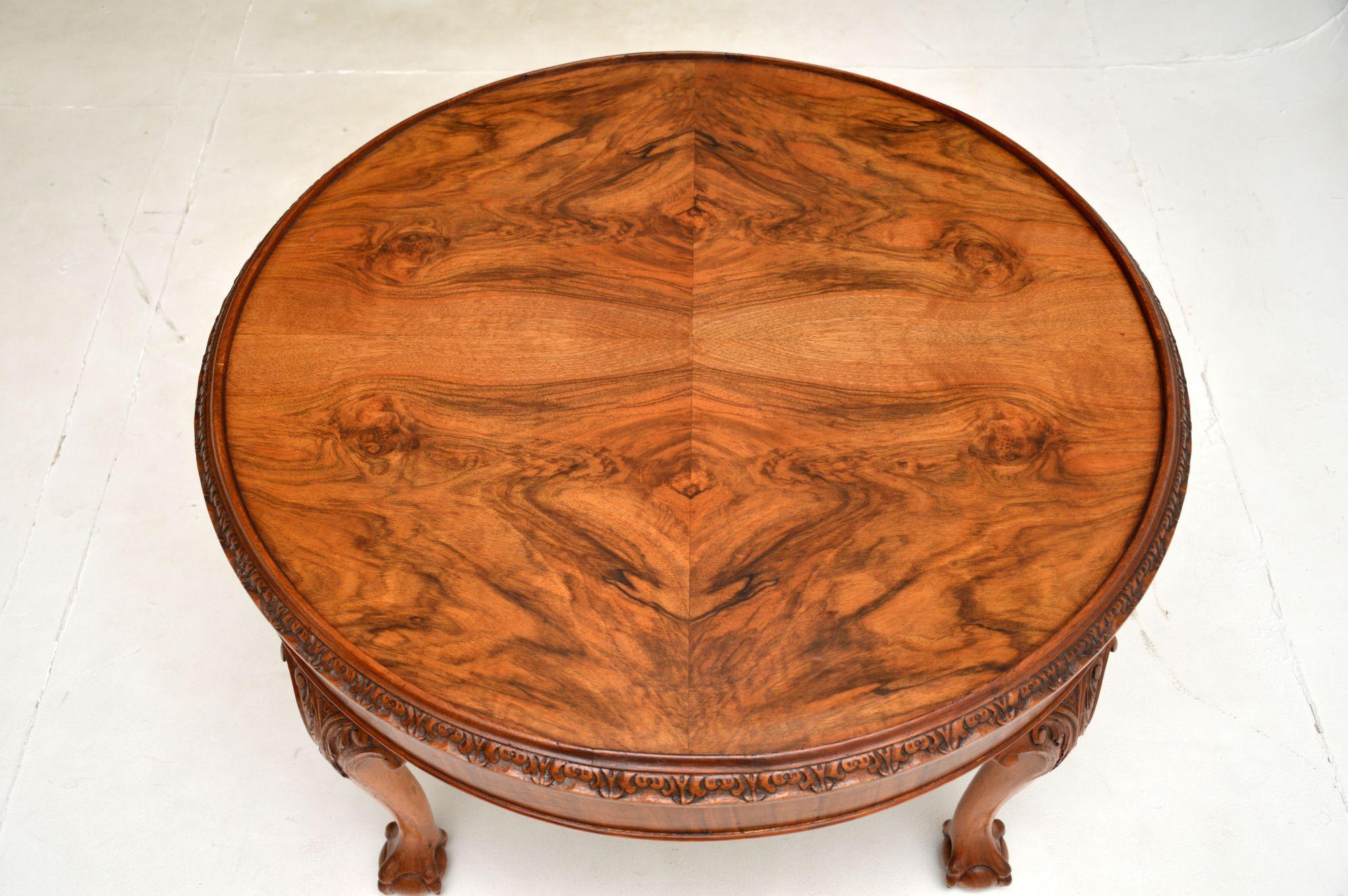 Antique Figured Walnut Coffee Table In Good Condition In London, GB