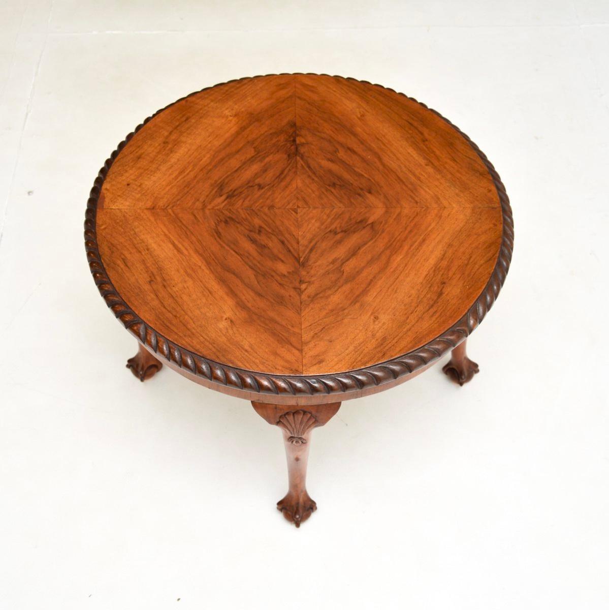 Antique Figured Walnut Coffee Table In Good Condition In London, GB