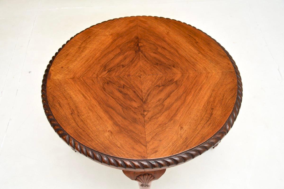 Mid-20th Century Antique Figured Walnut Coffee Table