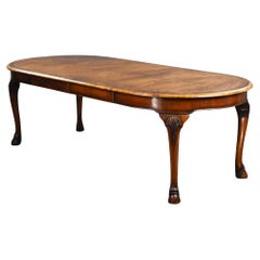Antique Figured Walnut Dining Table