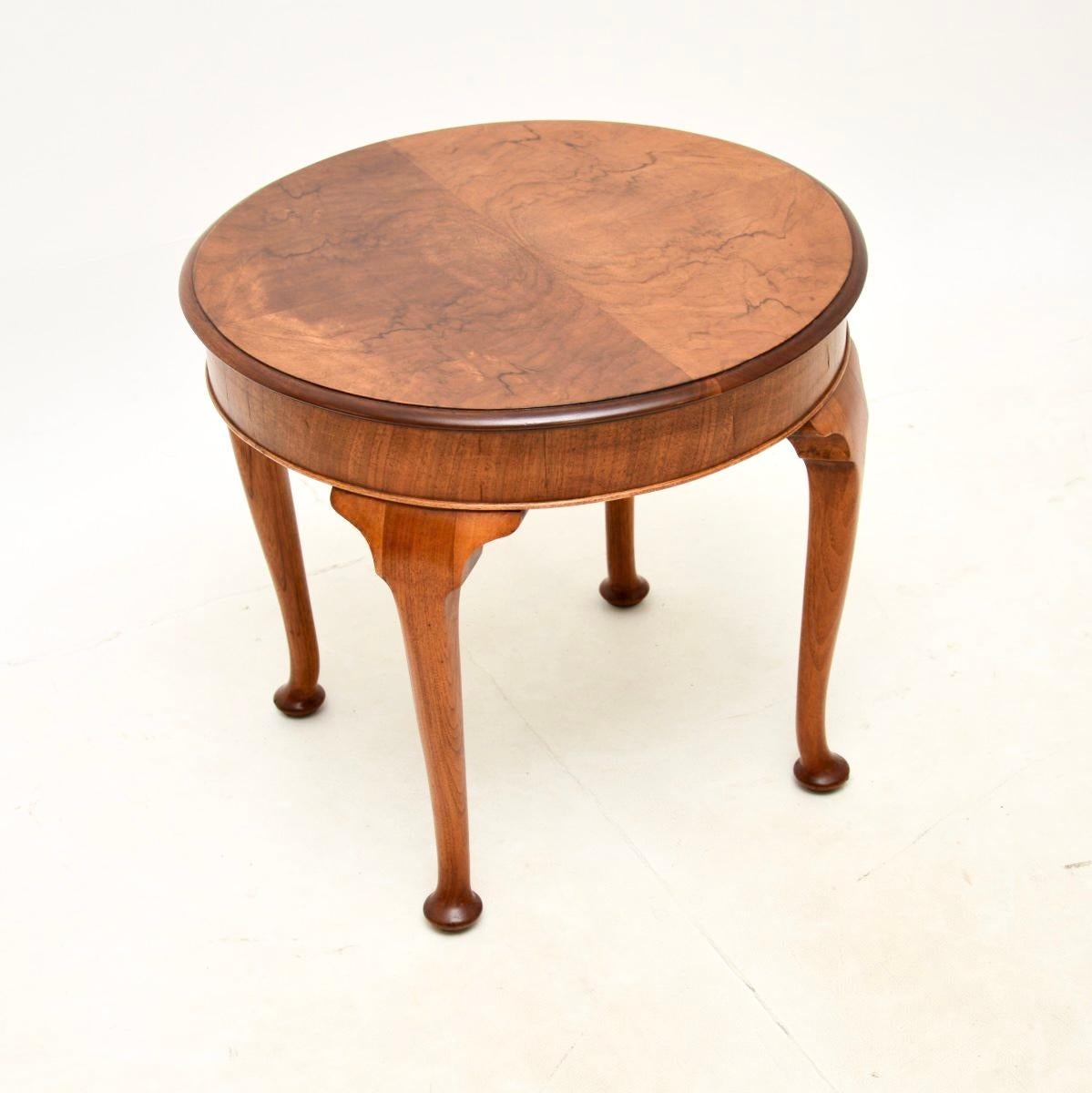 Antique Figured Walnut Occasional Side / Coffee Table For Sale