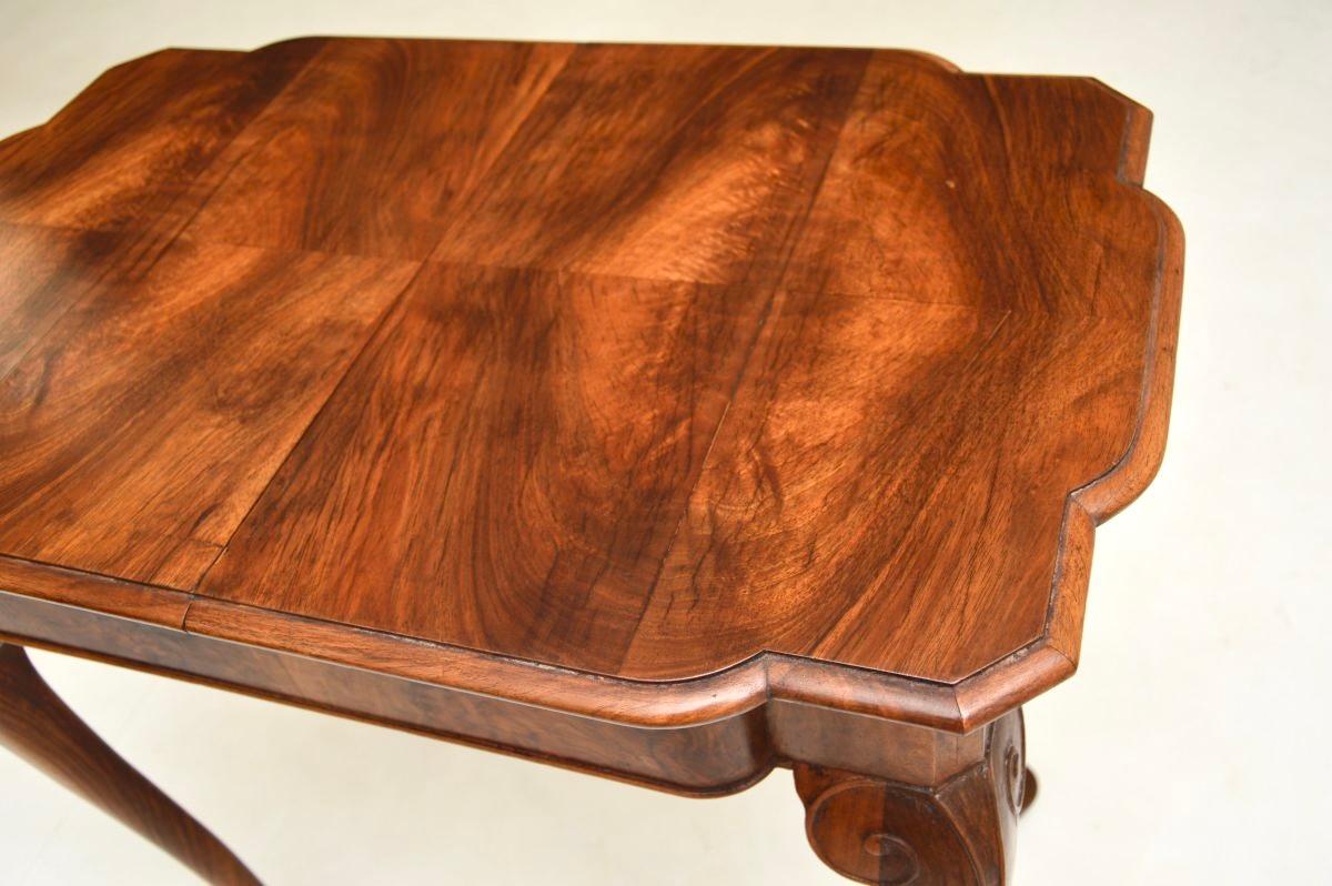 Antique Figured Walnut Occasional Side Table For Sale 2