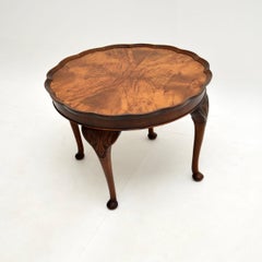 Antique Figured Walnut Pie Crust Coffee Table