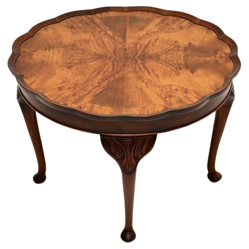 Antique Figured Walnut Pie Crust Coffee Table