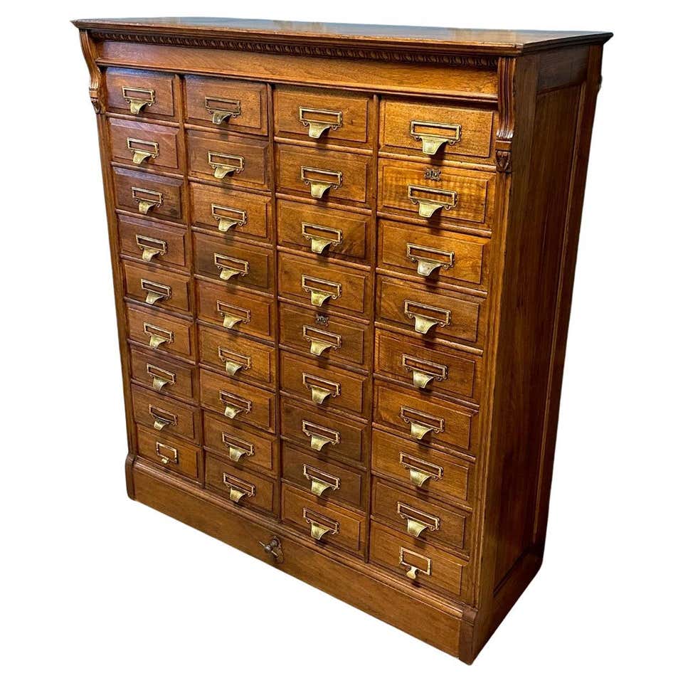 Revolving Hardware Antique Hardware Store Revolving Bolts and Screw Cabinet 80 Drawers For ...