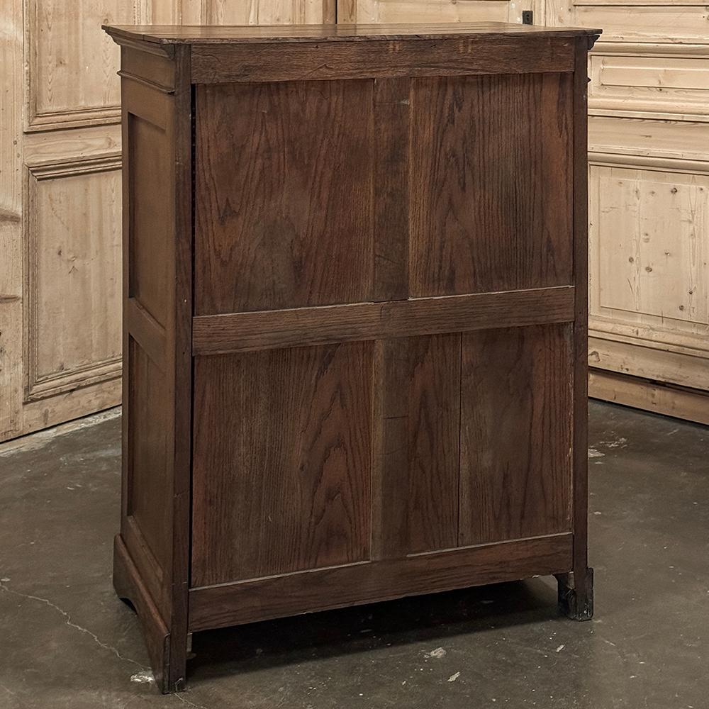 Antique File Card Cabinet with Tambour Door For Sale 12