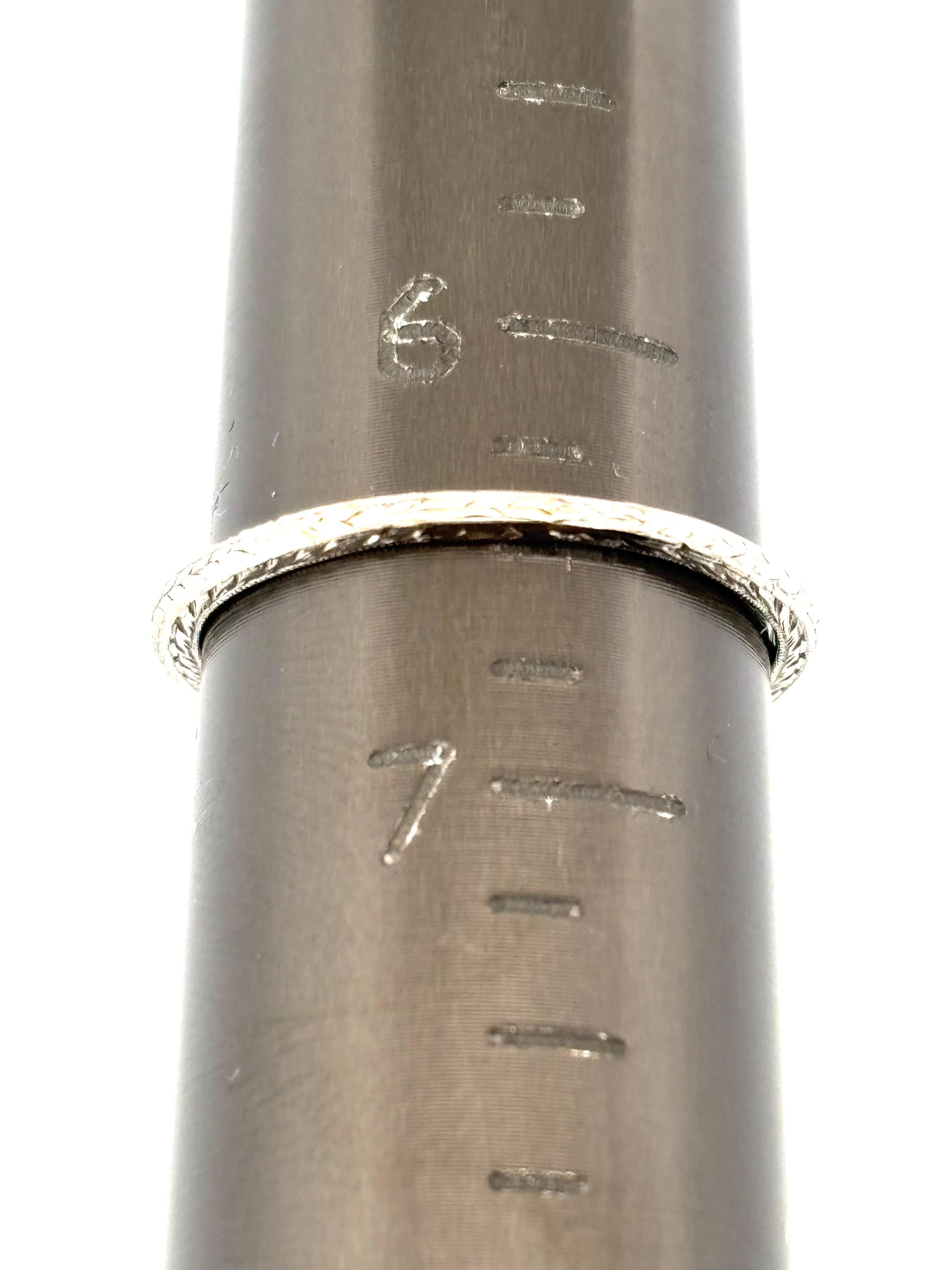 Antiker filigraner 0,40CT J SI1 Alter europäischer Schliff Runder natürlicher Diamantring im Angebot 2