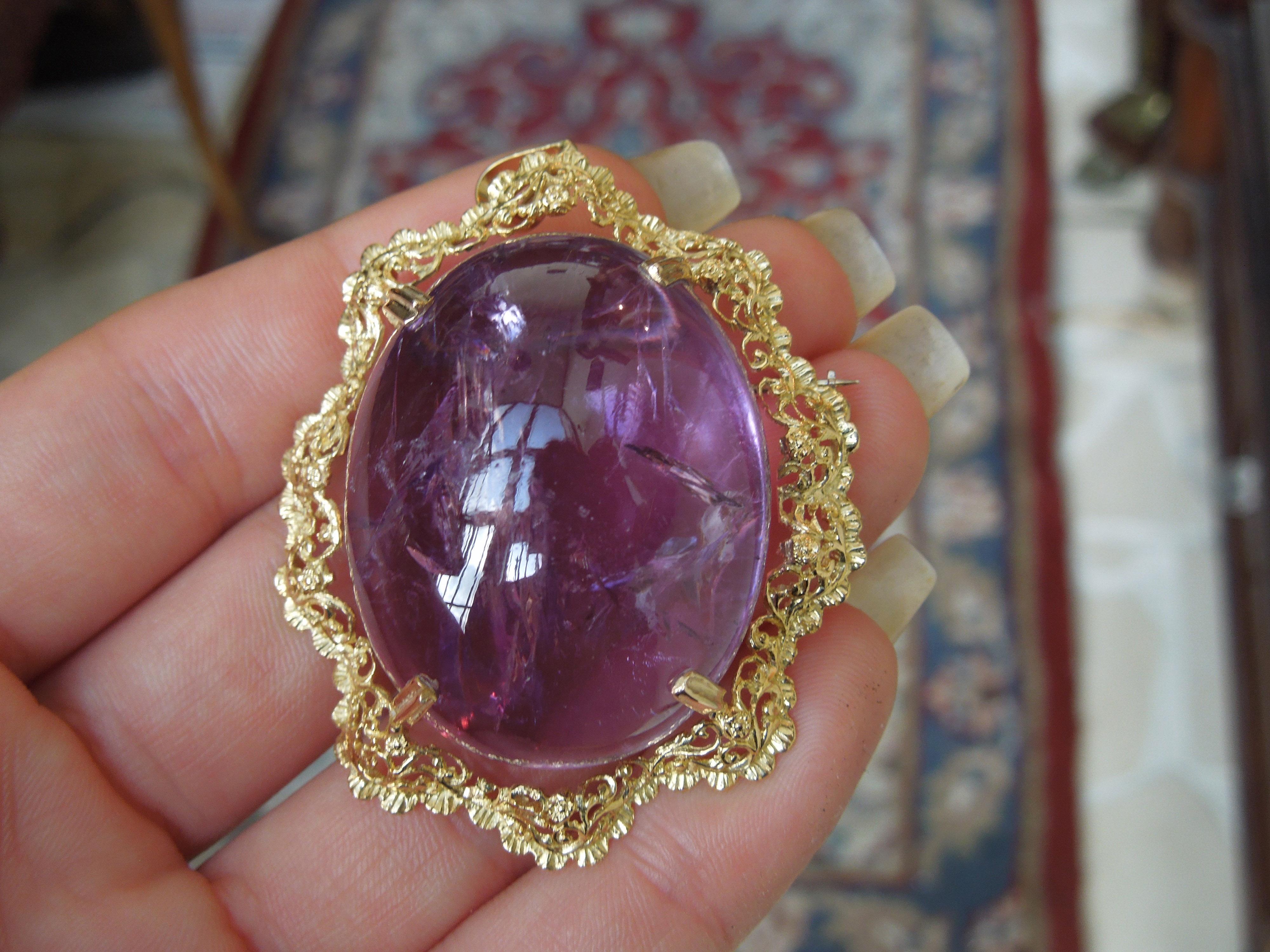 victorian amethyst brooch