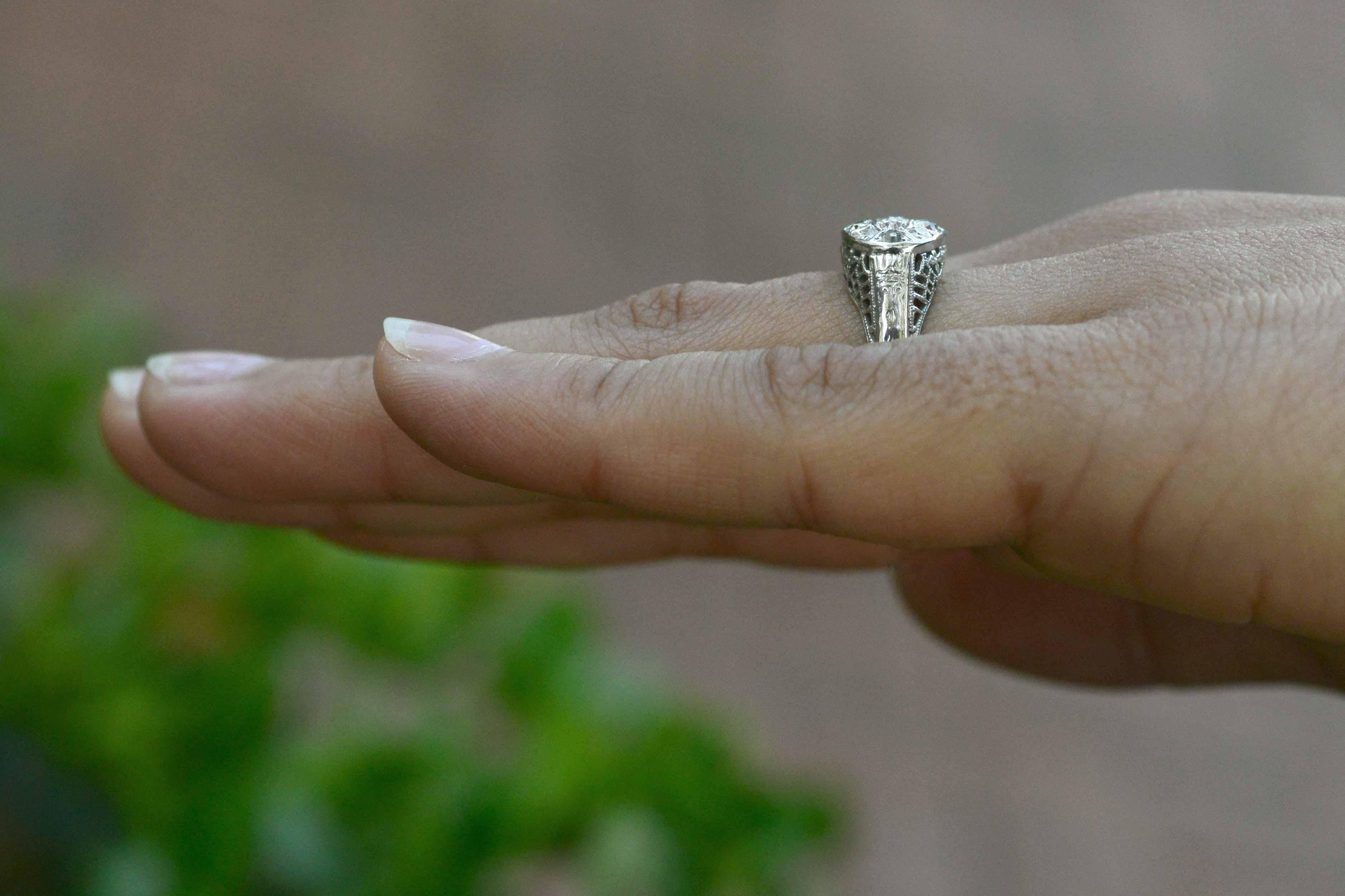 antique filigree engagement ring