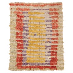 Tapis turc ancien Filikli avec rectangles concentriques polychromes
