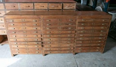 Antique Filing Cabinet Industrial Wooden Plan Cabinet with Multiple Drawers