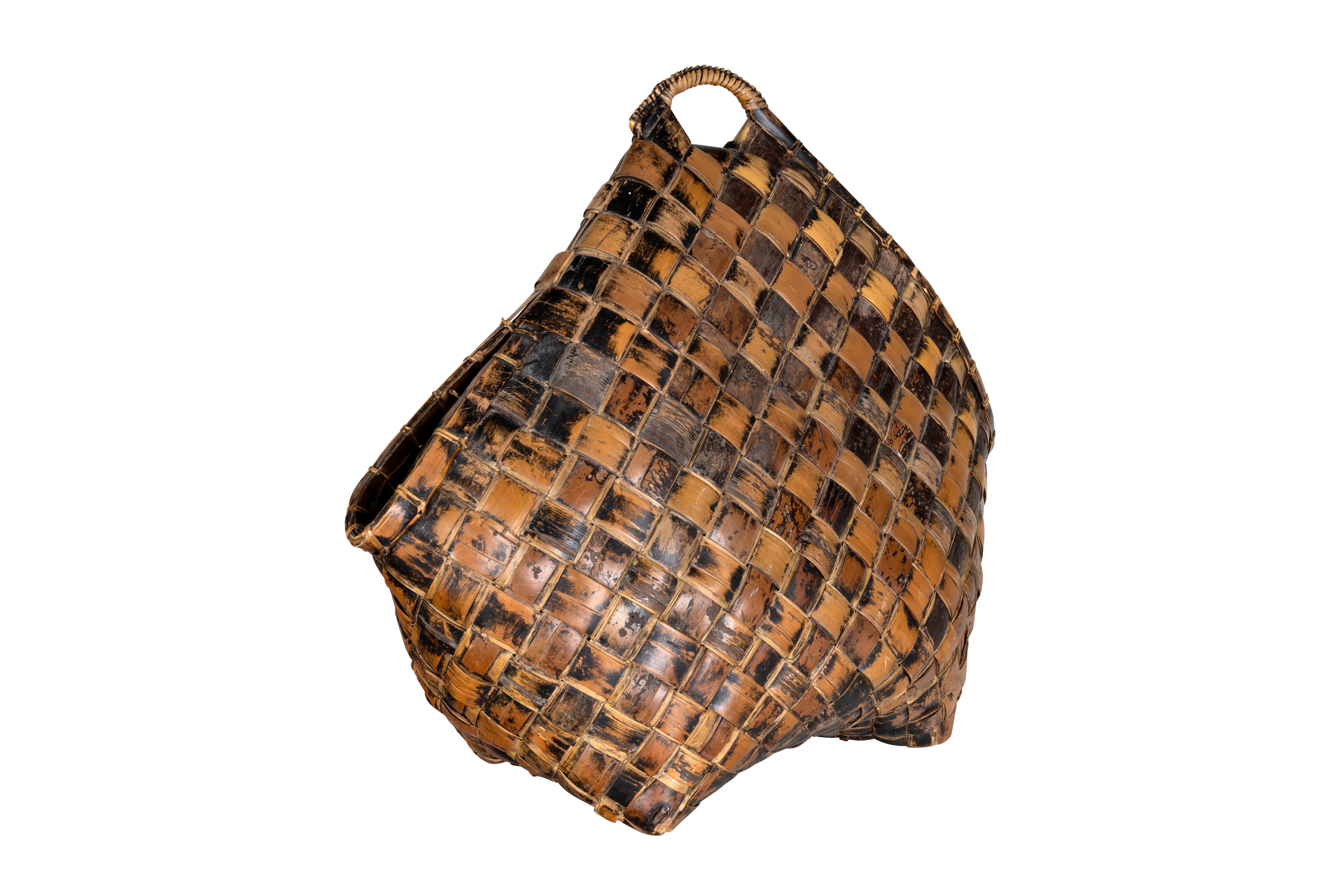 Organic Modern Antique Filipino Hand Woven Basket