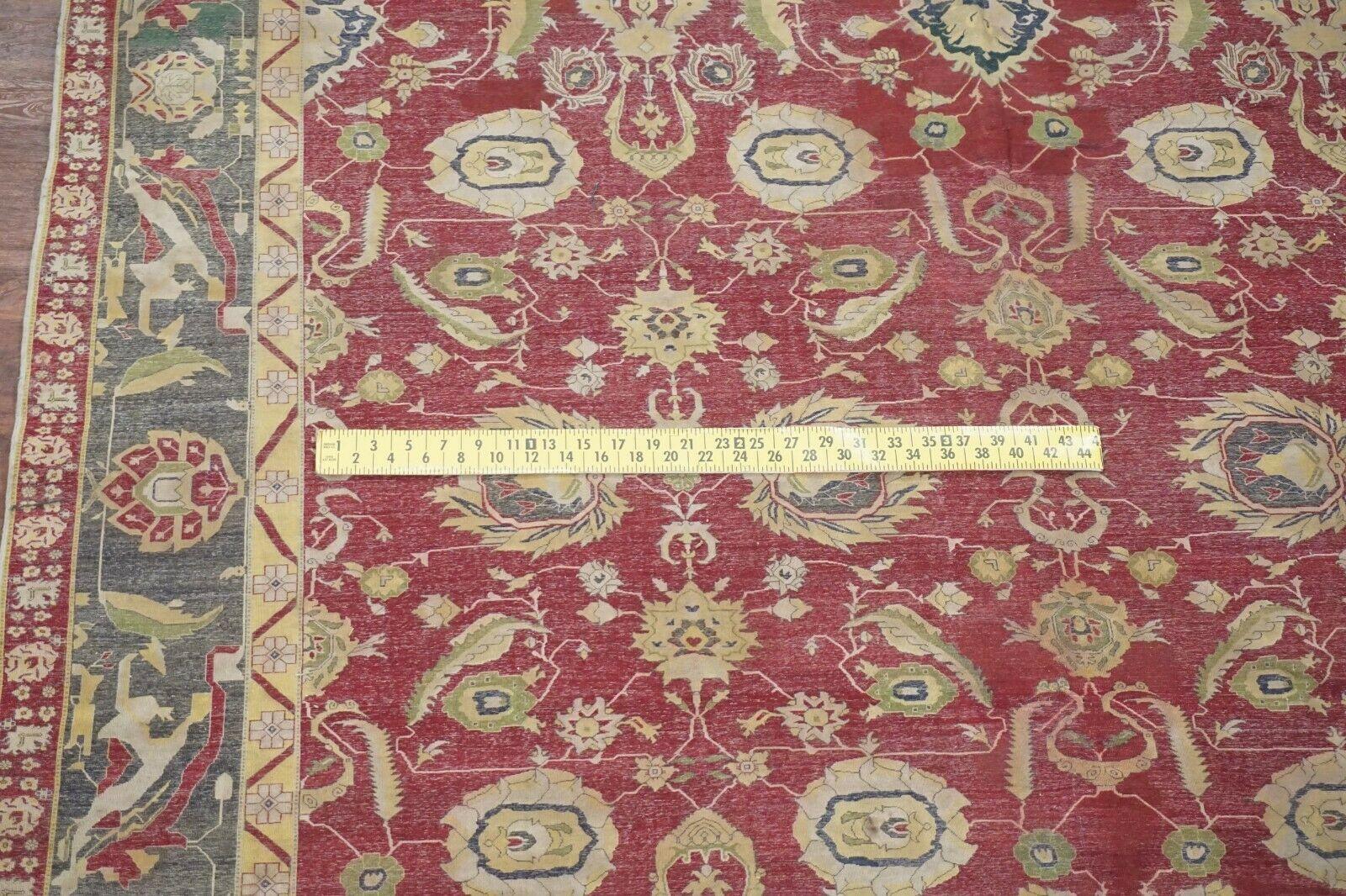 Wool Antique Fine Agra, circa 1890 For Sale