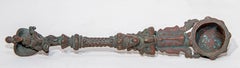 Antique Fine Asian Ceremonial Indian Cast Bronze Puja Spoon 19th C.