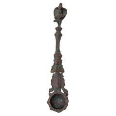 Antique Fine Asian Ceremonial Indian Cast Bronze Puja Spoon 19th C.