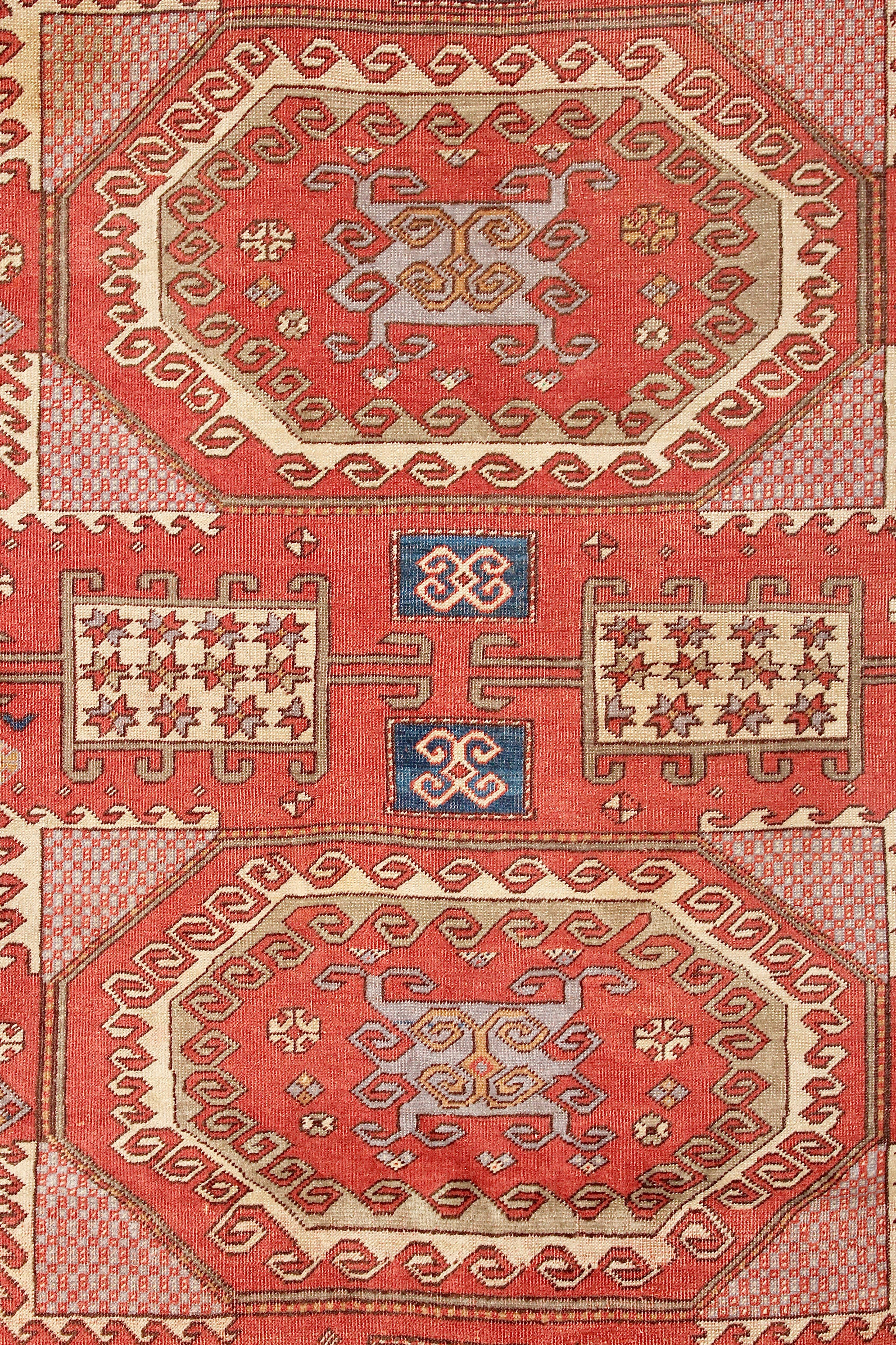Caucasien Tapis caucasien ancien, fin, noué à la main, tapis, Kazak en vente