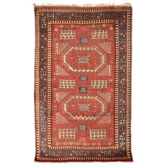 Antique, Fine, Caucasian Carpet, Rug, Kazak, Hand Knotted