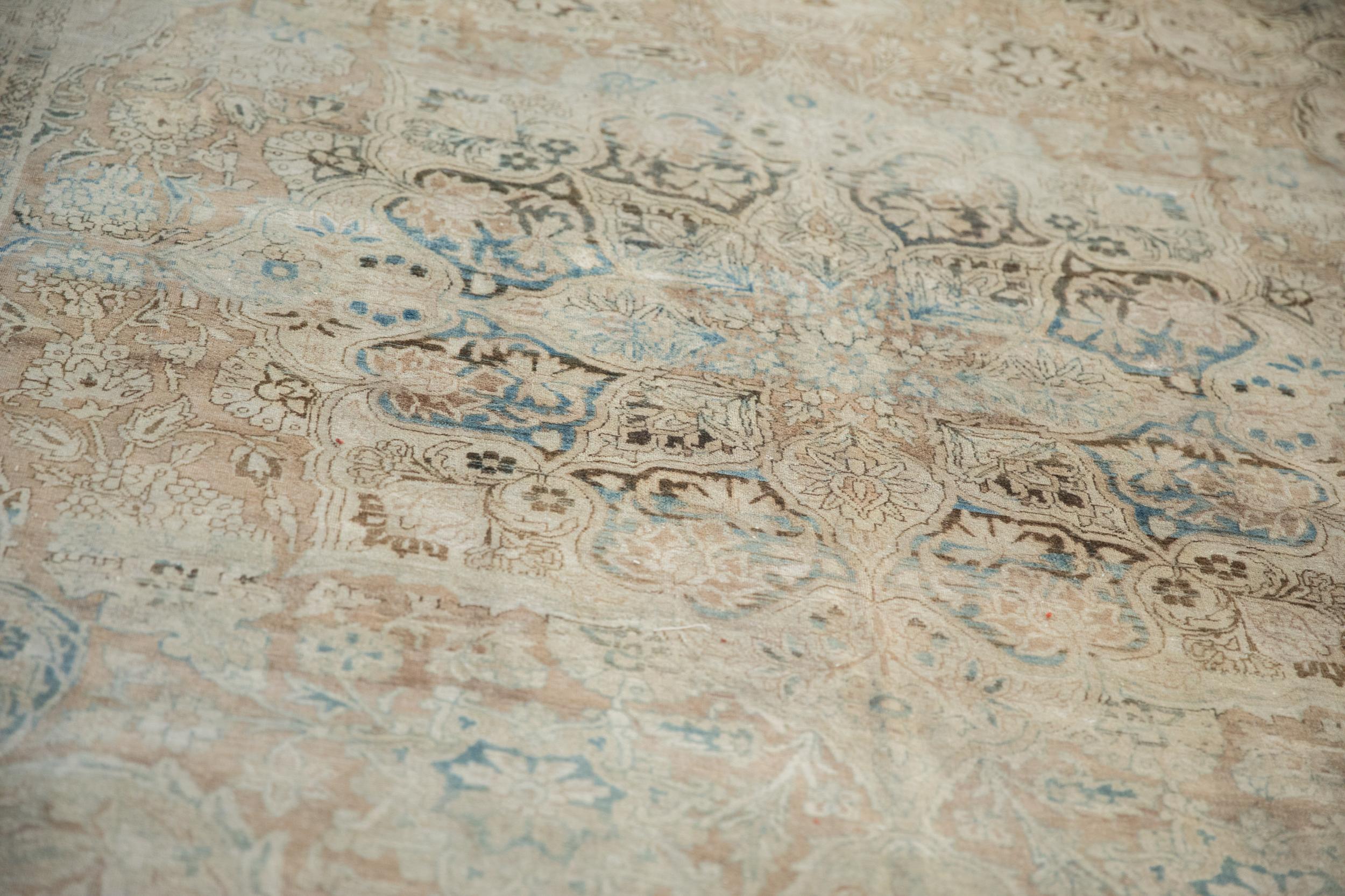 Antique Fine Distressed Kerman Carpet For Sale 2