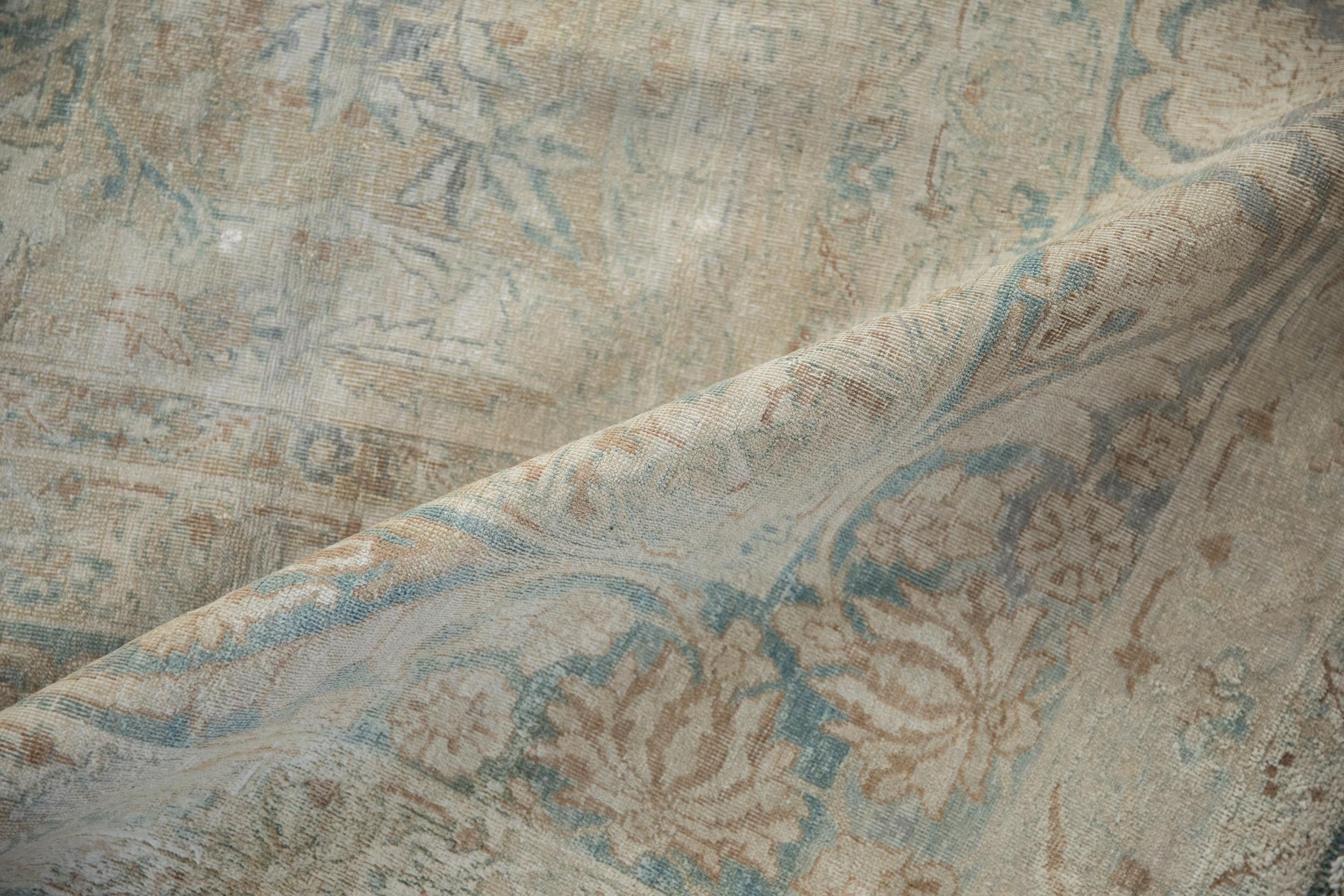 Antique Fine Distressed Kerman Carpet For Sale 3