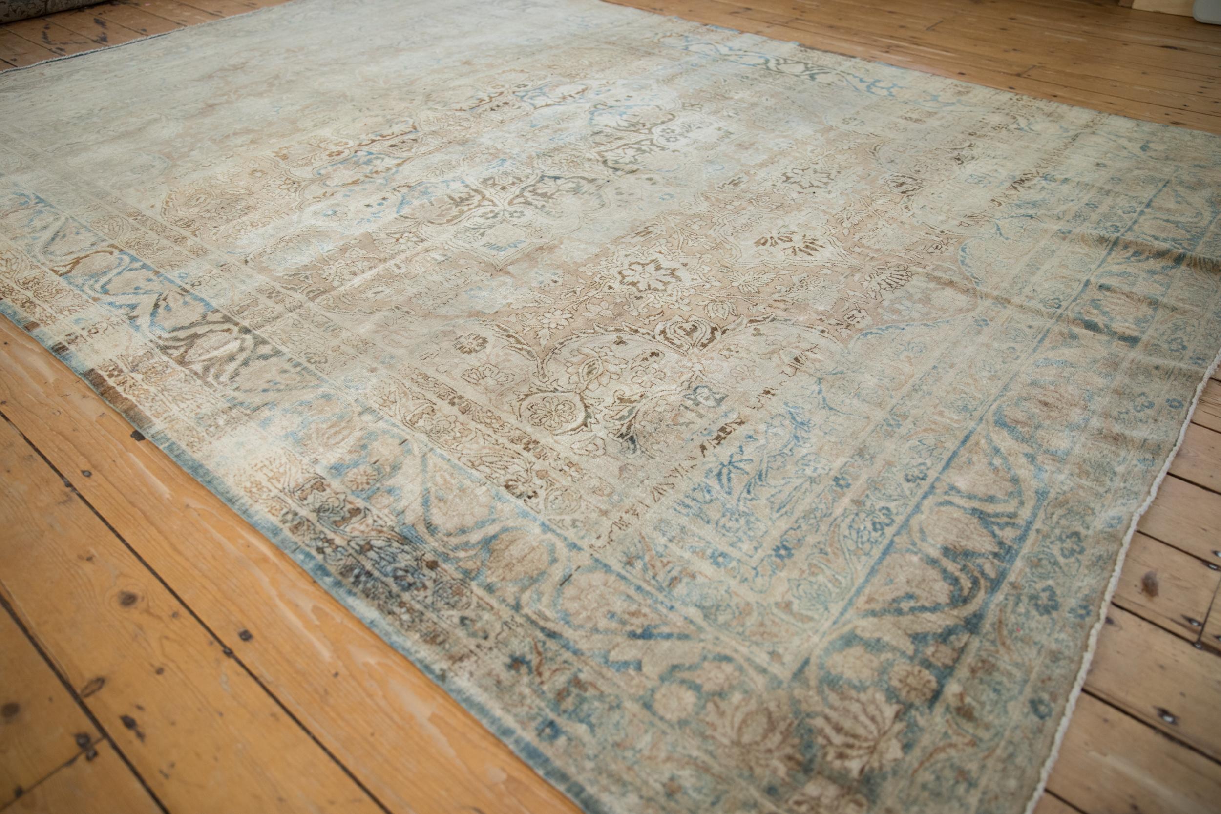 Persian Antique Fine Distressed Kerman Carpet For Sale
