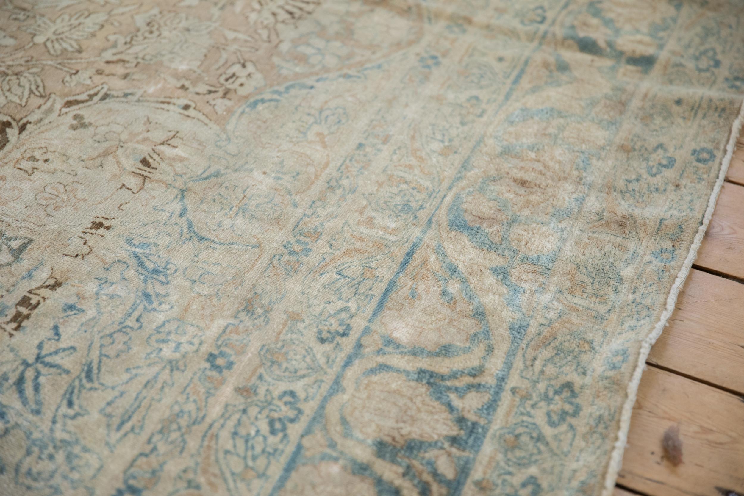 Antique Fine Distressed Kerman Carpet In Fair Condition For Sale In Katonah, NY