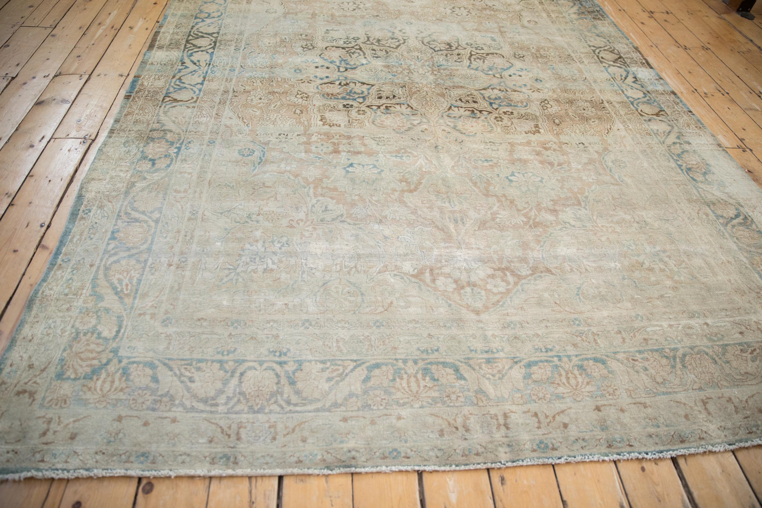 Antique Fine Distressed Kerman Carpet For Sale 1