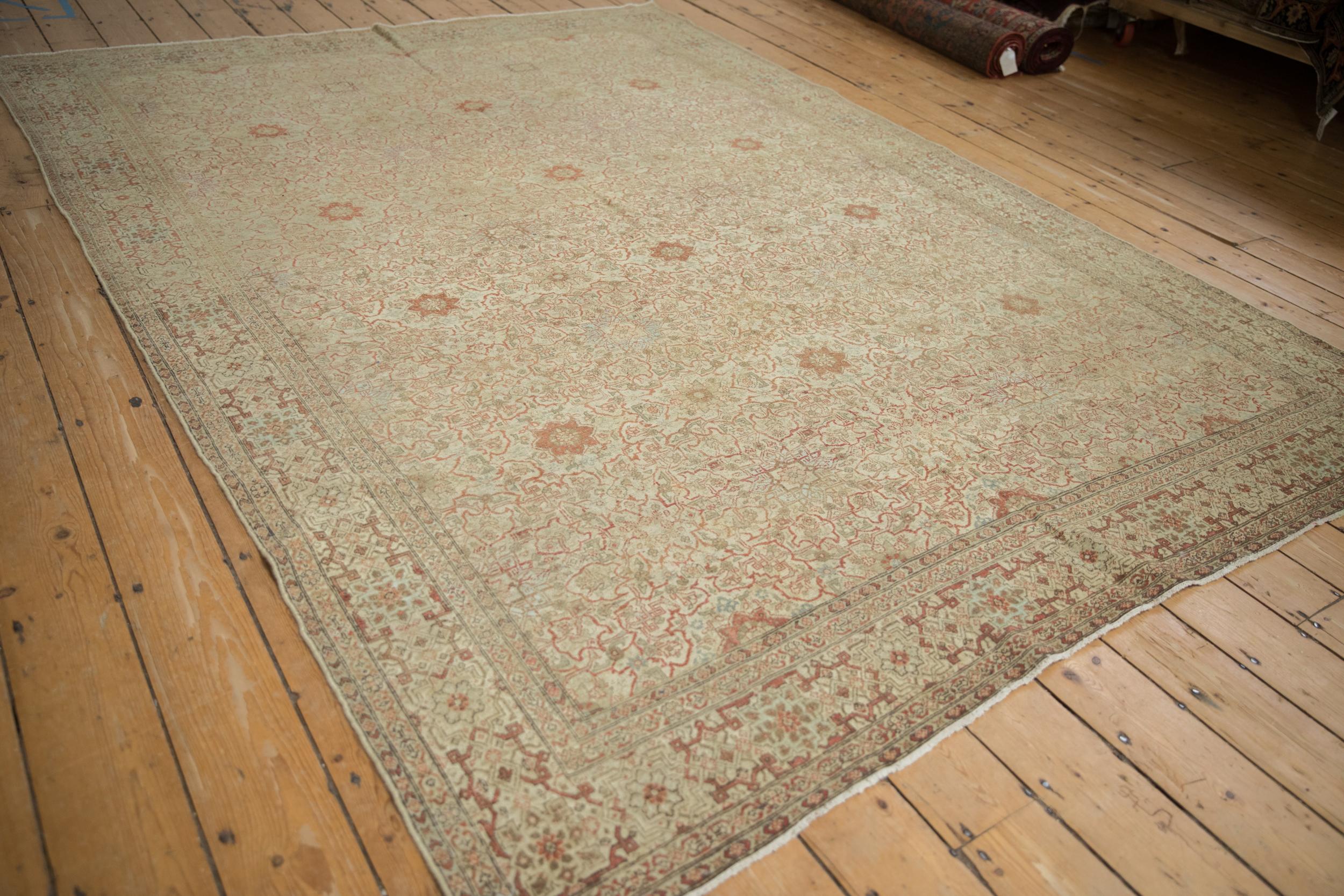 Hand-Knotted Antique Fine Distressed Tabriz Carpet For Sale