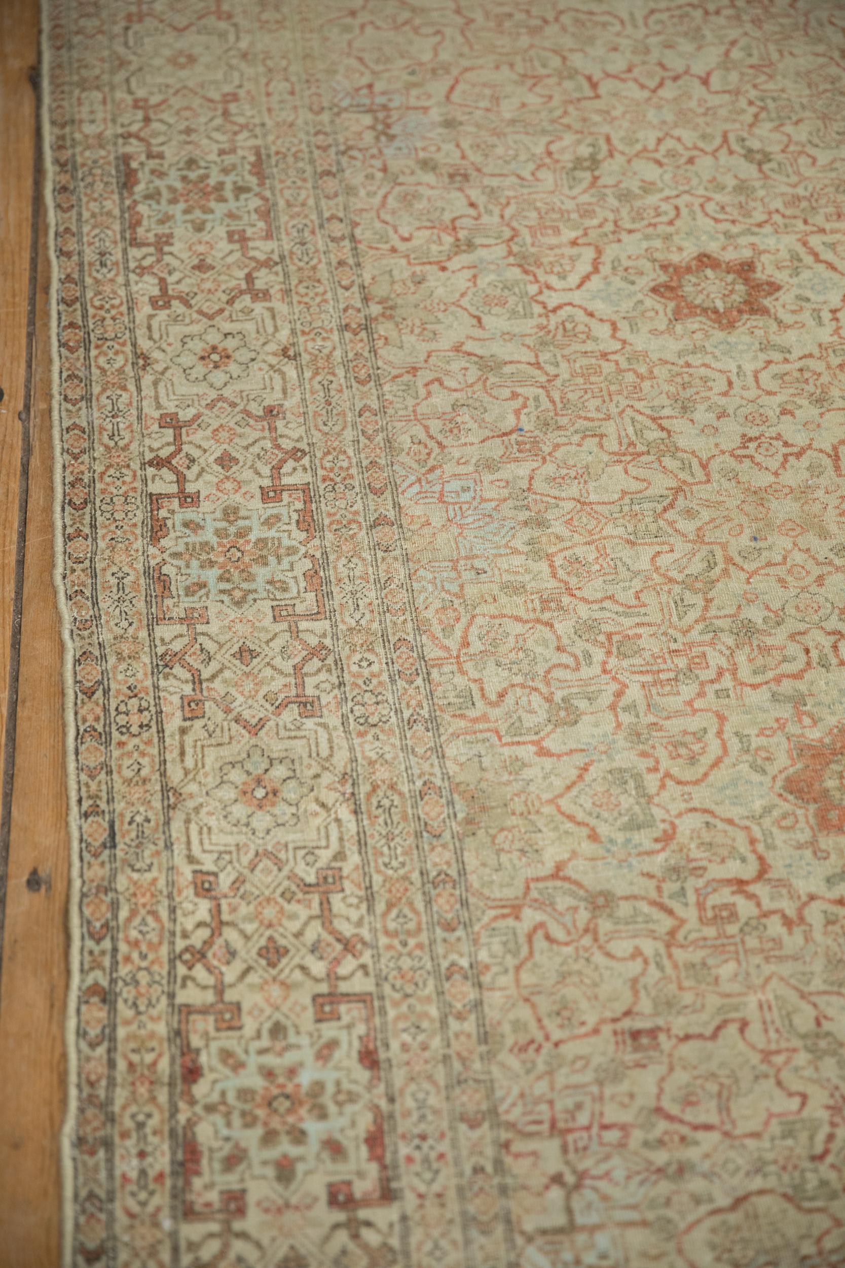 Early 20th Century Antique Fine Distressed Tabriz Carpet For Sale