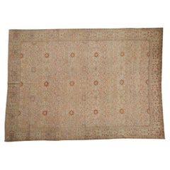 Antique Fine Distressed Tabriz Carpet