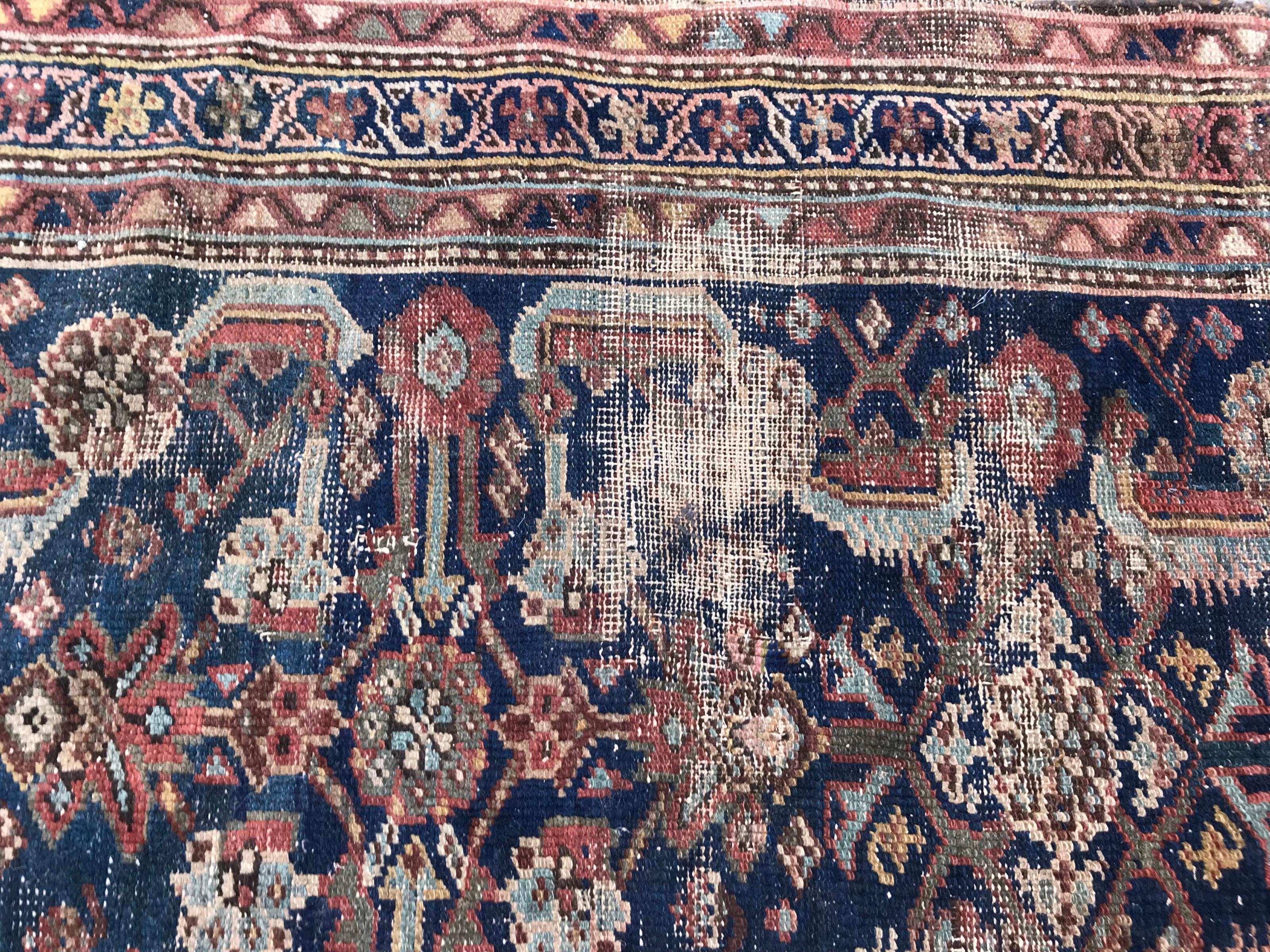 Central Asian Antique Fine Farahan Rug For Sale