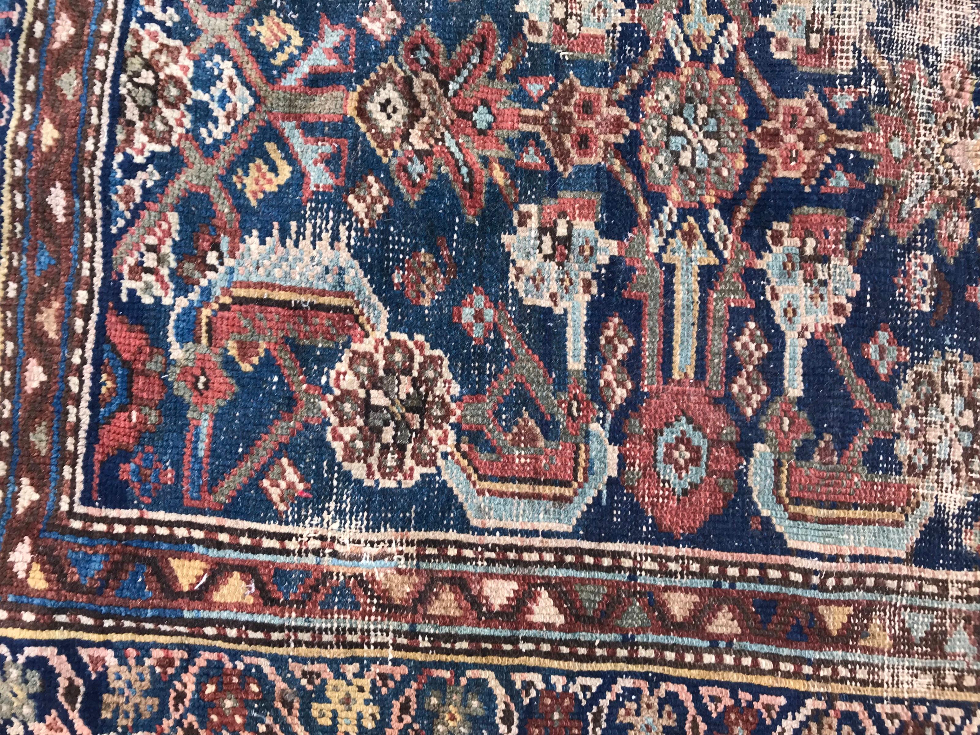 Hand-Knotted Antique Fine Farahan Rug For Sale
