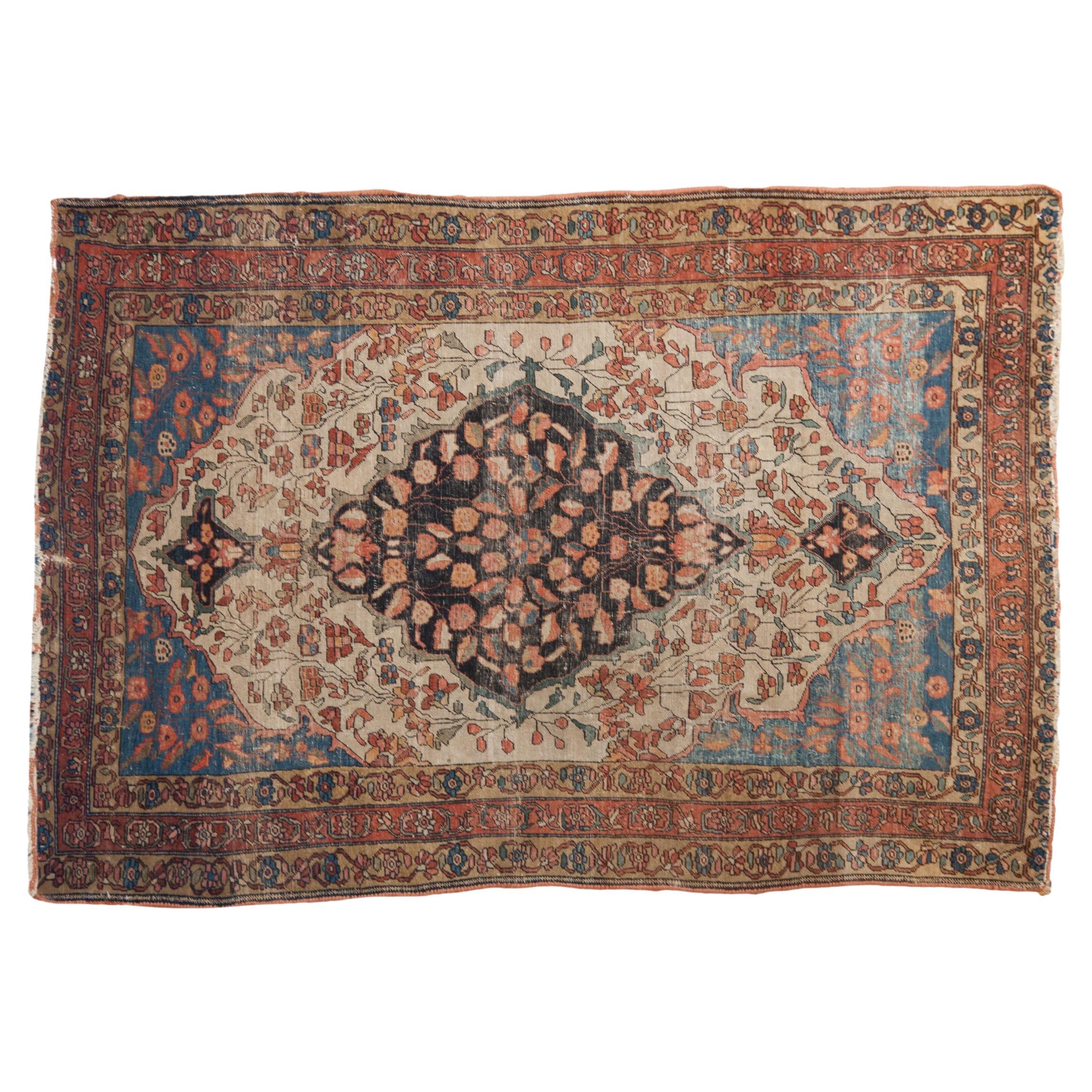 Antique Fine Farahan Sarouk Rug For Sale