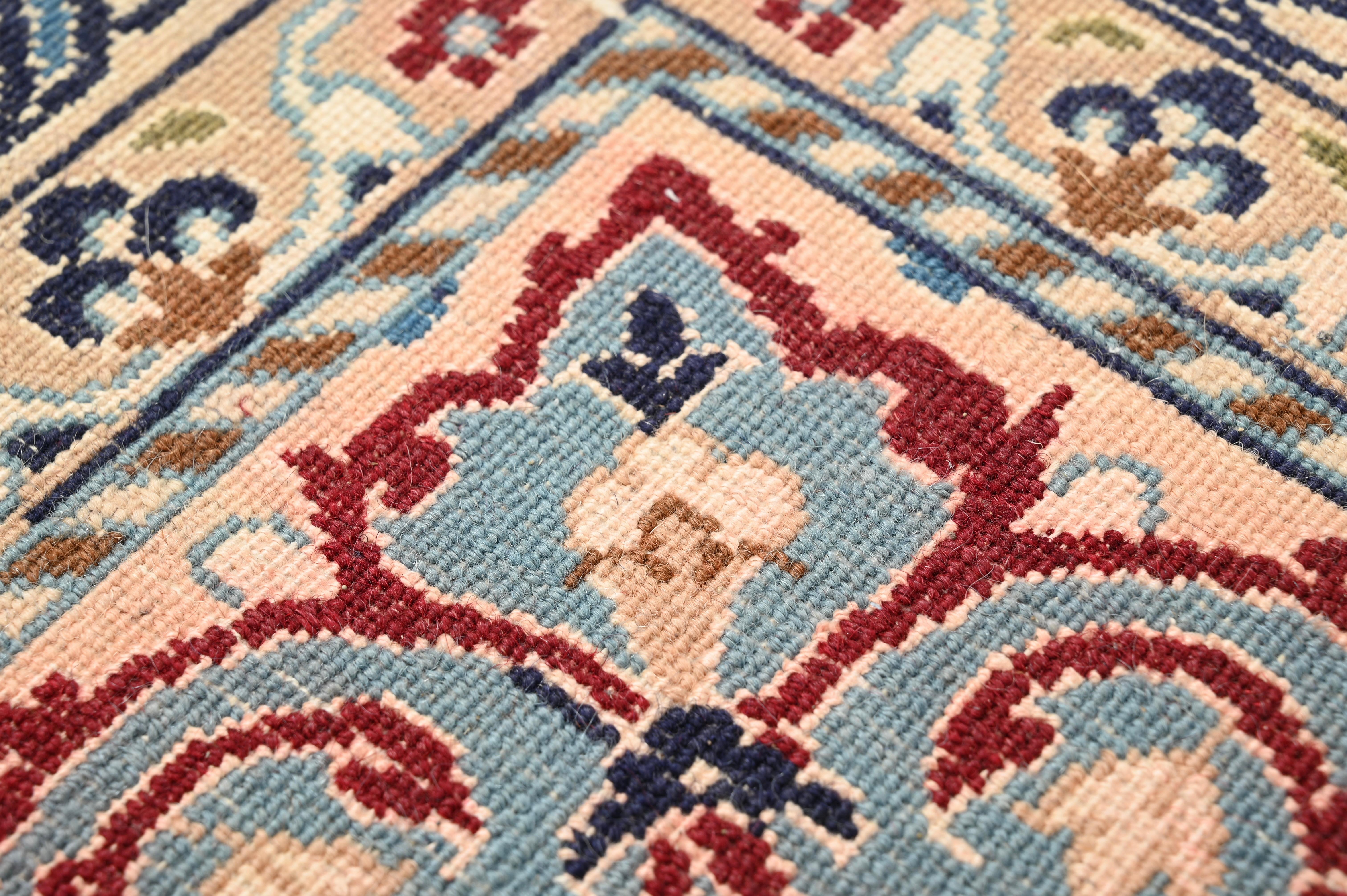 Antique Fine Floral Nain Rug 5.1' x 8.3' - Hand Knotted Wool & Silk, Iran 1930s For Sale 9