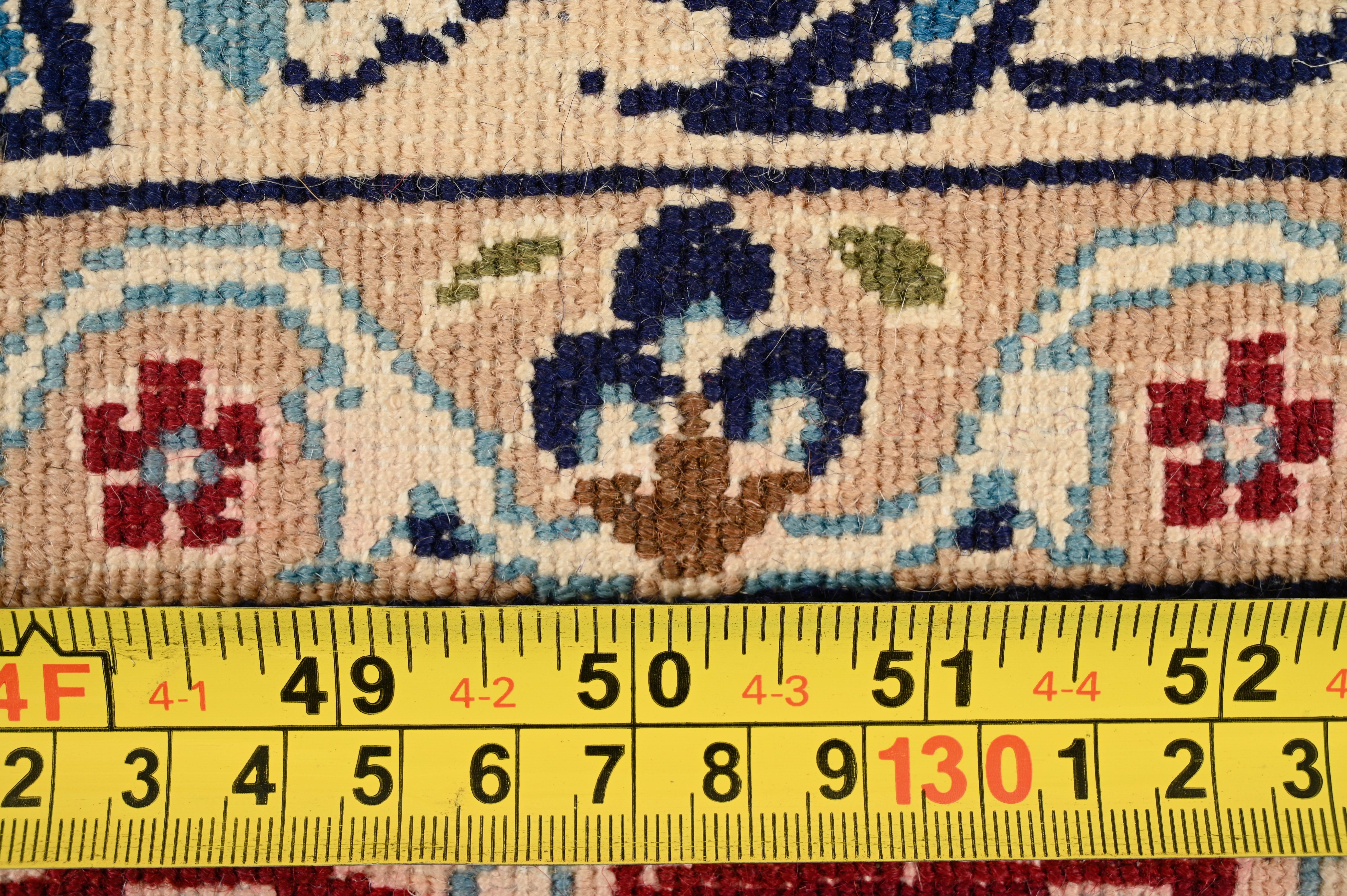 Antique Fine Floral Nain Rug 5.1' x 8.3' - Hand Knotted Wool & Silk, Iran 1930s For Sale 2