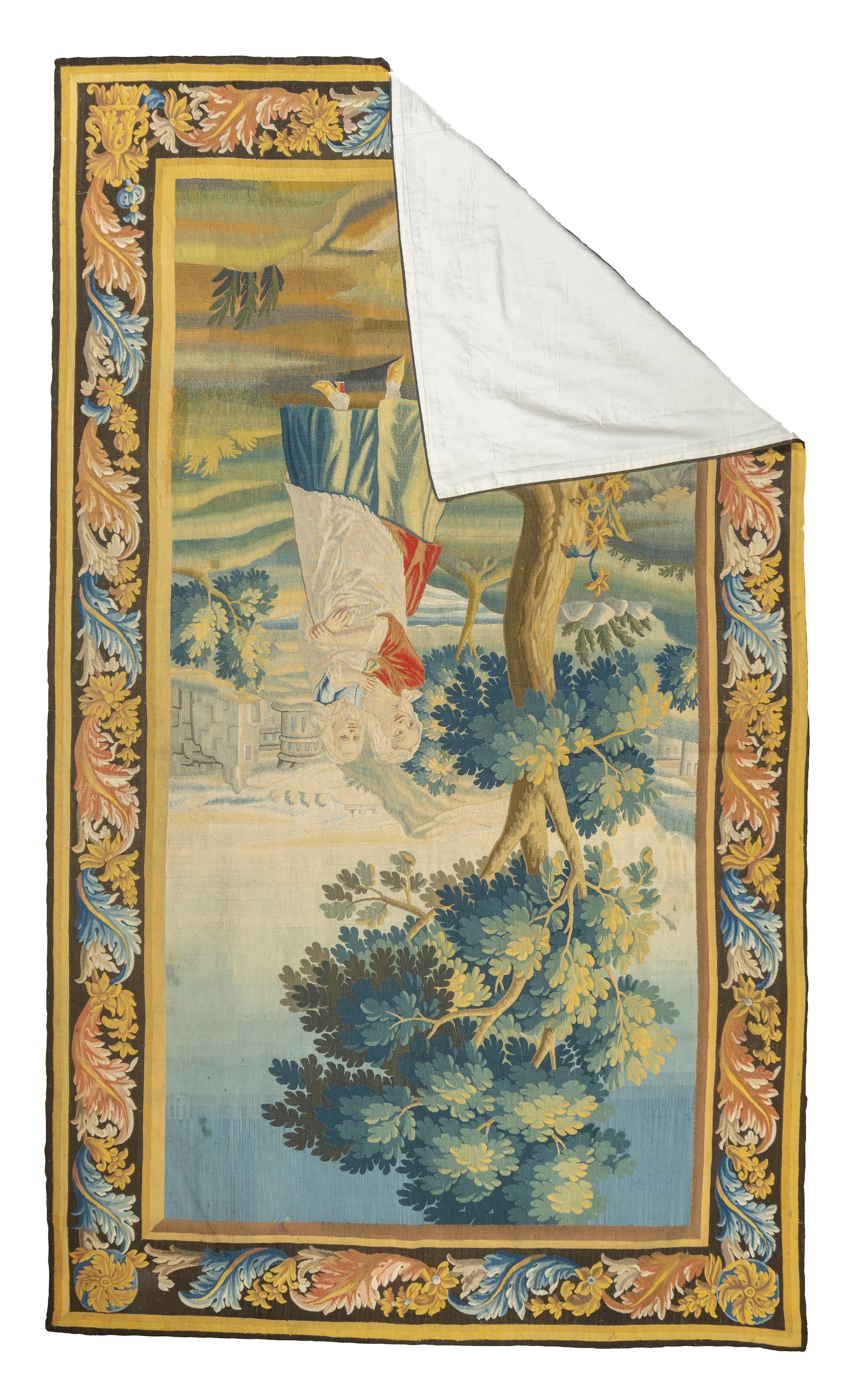 Antike feine Französisch Beauvais Wandteppich 6'3