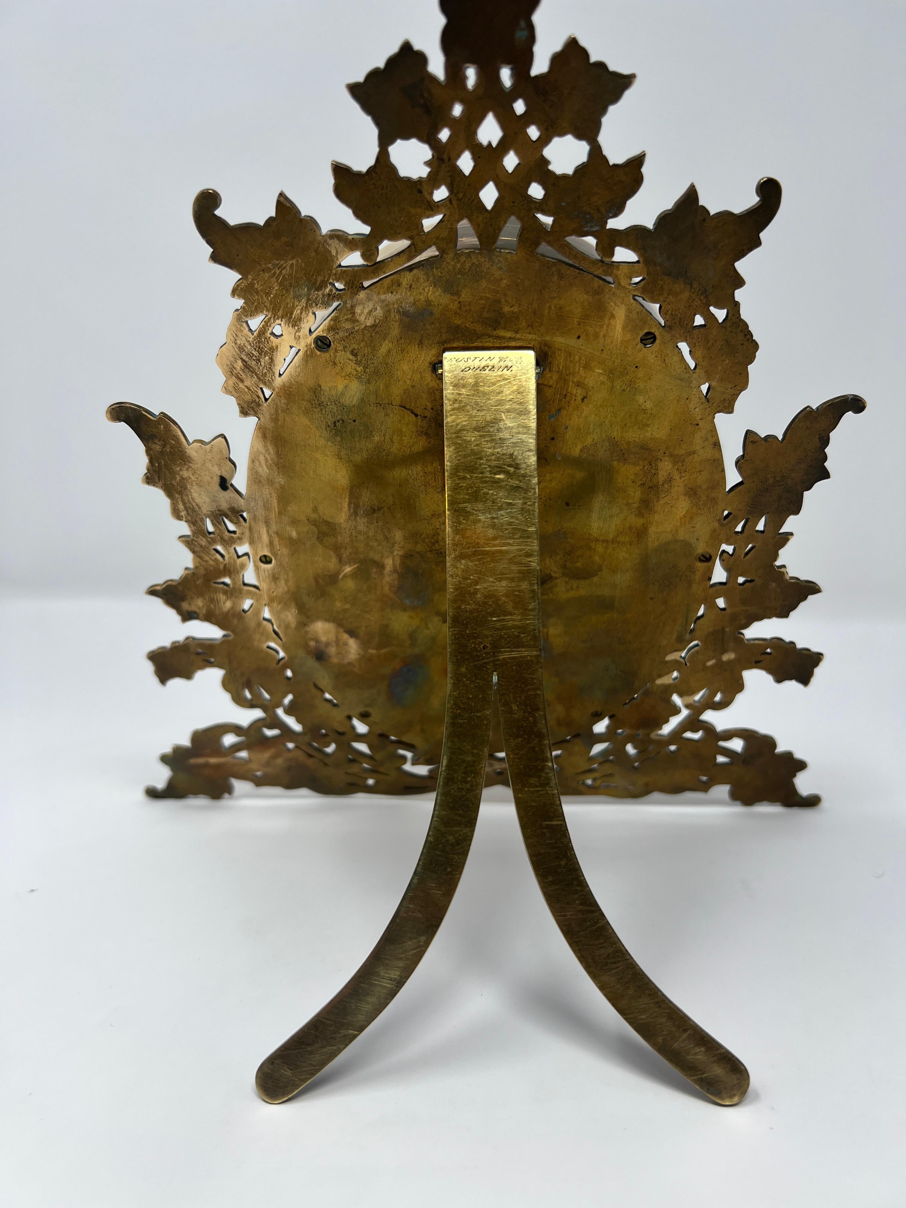 Antike Fine Französisch Bronze D'ore Triple Frame mit Mosaik-Inlay  im Angebot 1