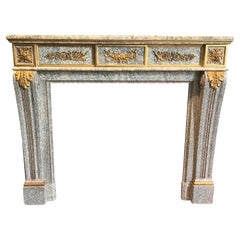 Antique Fine French Louis XVI Marble Mantel.