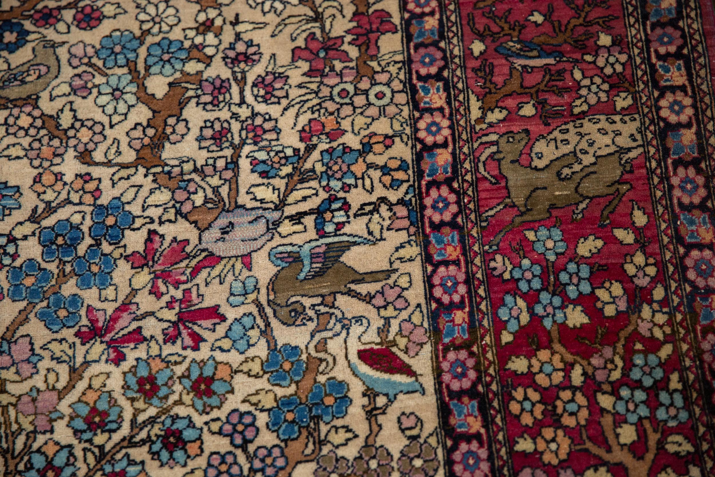 Antique Fine Isfahan Rug For Sale 7