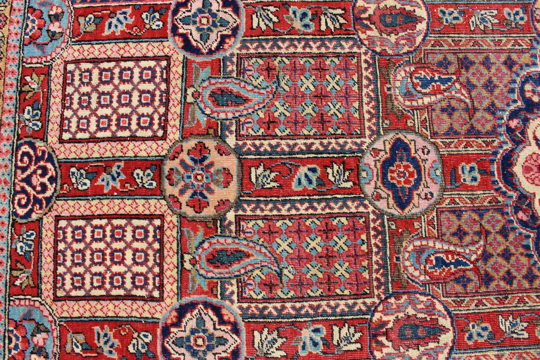 Antiker feiner Kaschan-Perserteppich mit ungewöhnlichem und einzigartigem Design im Angebot 6