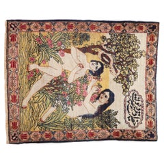 Antique Fine Kerman Rug Mat